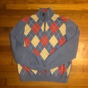 Brooks Brothers Argyle Quarter-ZIP Sweater